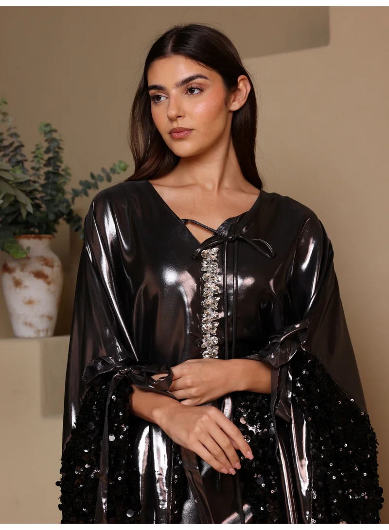 IKKXA Ikkxa Ghinwa Jalabiya IK1087 Grey